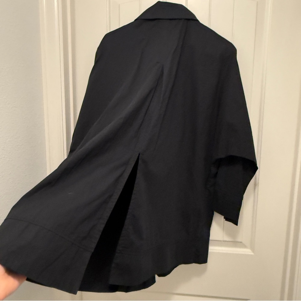 Kyela Black Oversized Jacket Top Women’s Small 100% Cotton - Picture 7 of 8